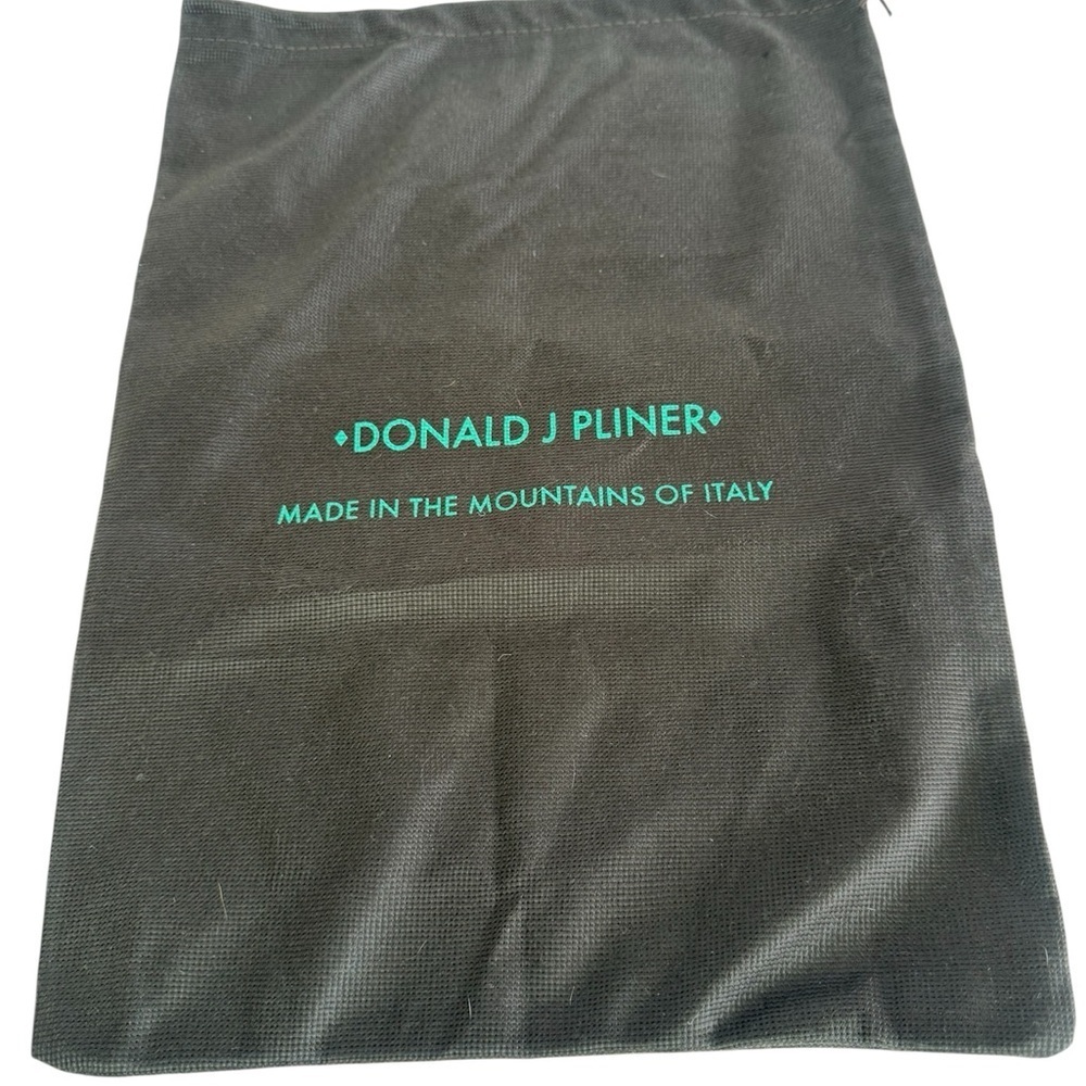 Donald J Pliner Black Dust Bag with Green Logo